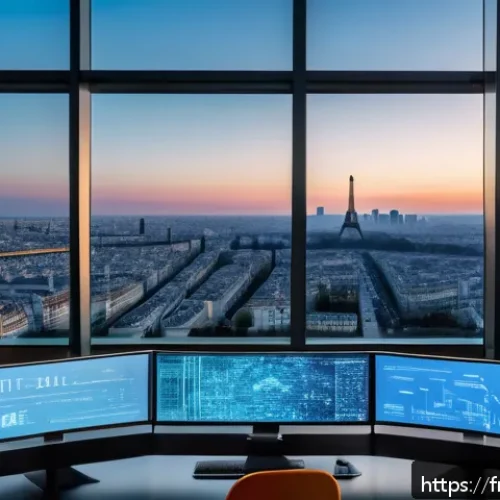 정보보안기사와 실무 암호화 기법의 연계성 - A futuristic digital workspace illustrating the core principles of modern cryptography: a sleek, hig...